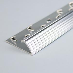 Quality Silver Extruded Aluminium Metal Carpet Edging 36.8x0.85mm for sale