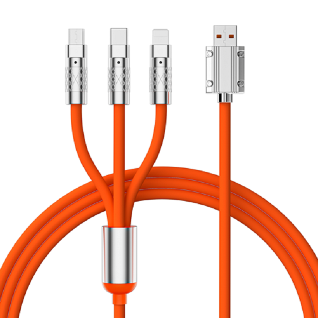 China ETEK 120cm Fast Charging USB Cable ,PVC + Zinc Alloy, 4-Core CCA, LED Indicator, Multi-Color Customizable on sale