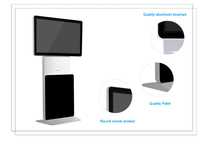 Stand alone 49'' Interactive Touch Screen lcd Digital Kiosk Andriod 6ms Response Time