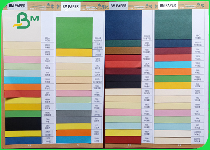 70gsm - 250gsm Smooth surface green / blue / red colored offset paper for printing