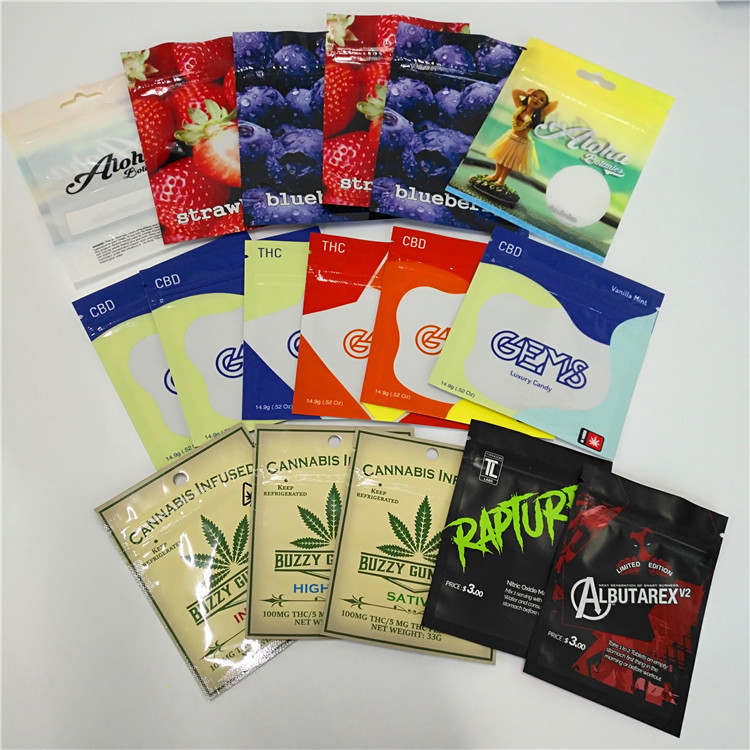 Smell Proof Herbal Packaging Bag The Bag With Window For Hemp CBD Chill Gummy Packing