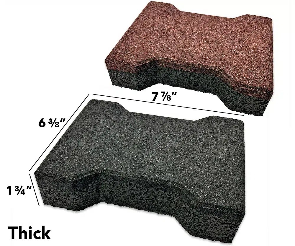 High Density Horse Stable Rubber Floor Anti Slip Interlocking Rubber Brick Pavers Non Toxic