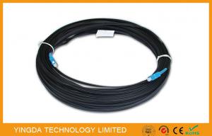 China 1 Core Self Supporting FTTH Patch Cord SC - SC Fiber Optic Drop Cable Black FRP LSZH on sale