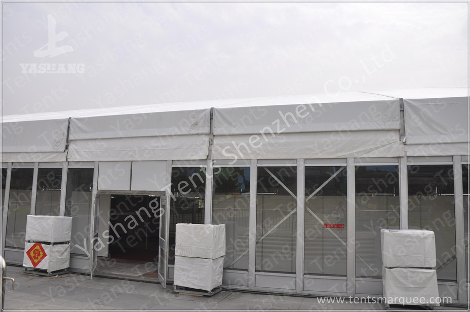 Glass Doors Aluminum Structure Tent Marquee Big Marquee Hire 40x100 M 4000 Sqm