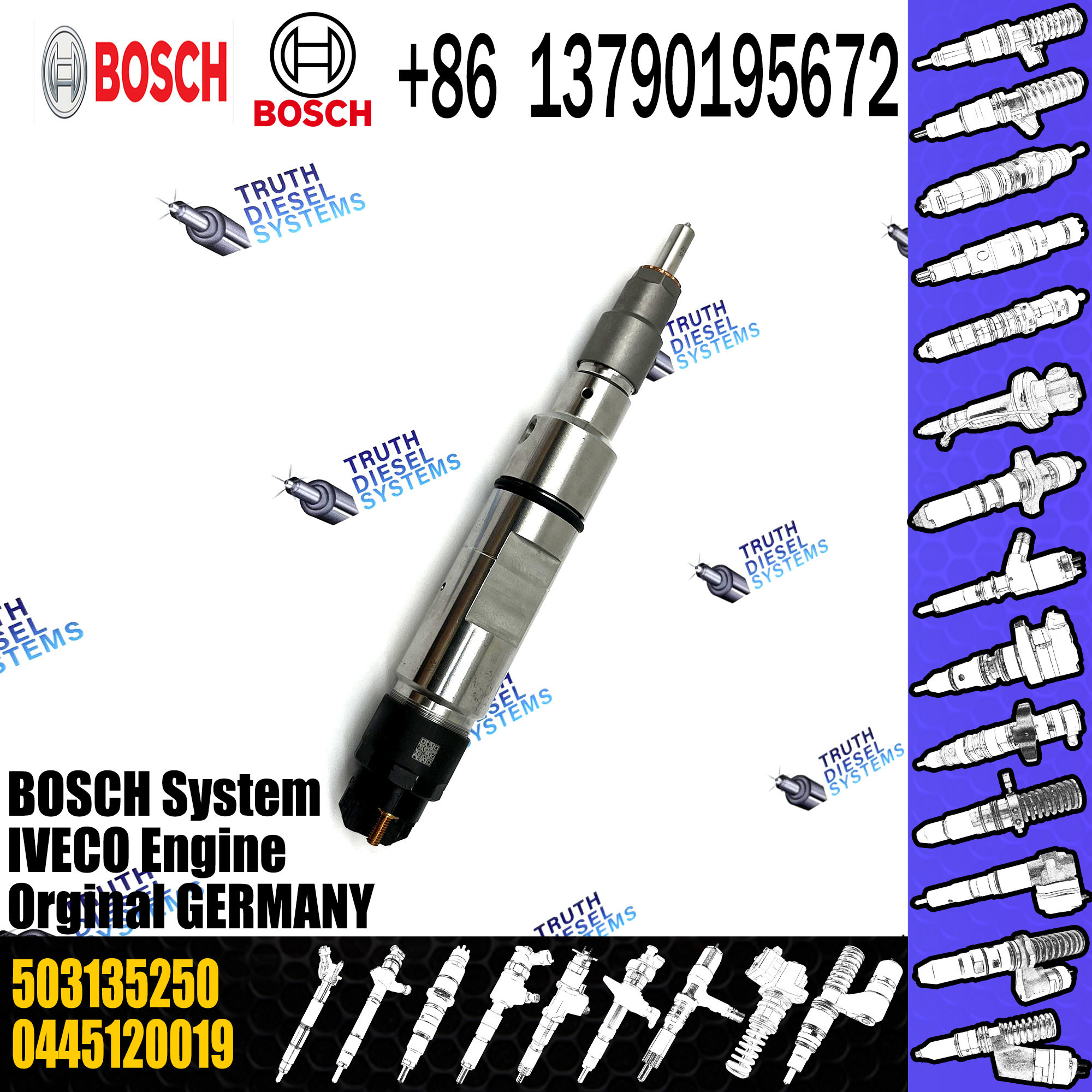0445 120 020 Diesel Fuel Injector 0445120020 Injector Pump 0445 120 020 For 370 Kerax 5010550956 IVECO