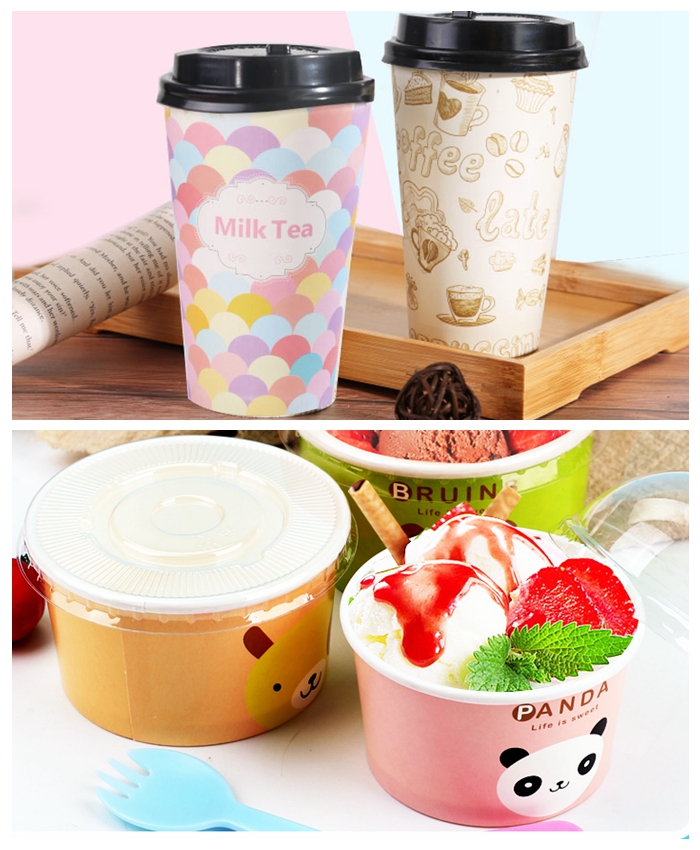 230g + 15g 1S PE Laminated Food Grade Cardboard White Cup Paper Roll 882mm 