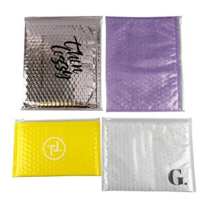 Quality Custom PVC Plastic Bubble Padded Zip Lock Pouch Makeup Cosmetic Zipper Bubble Mailer for sale