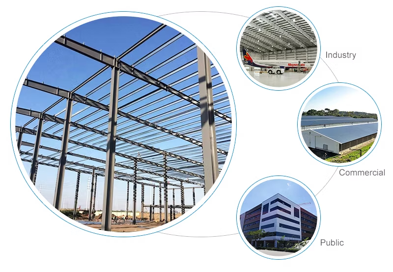 Customized Size High Durability Wind Resistance Prefab Steel Structure Industrial Steel Building