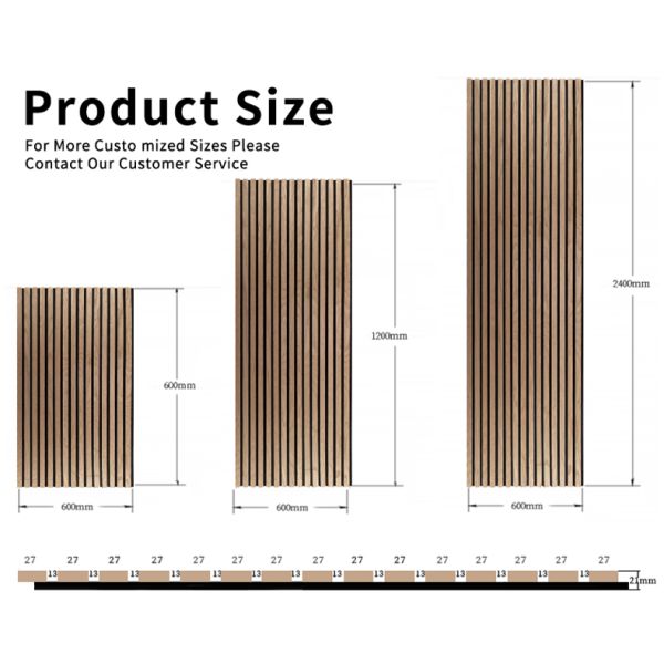 Customized Slat Wall Acoustic Panel Durable Acoustic Ceiling Panel For Villa