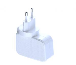 China PVC Universal Power Plug Adapter , EU Ac Adapter Power Supply 45W GAN PD Power on sale