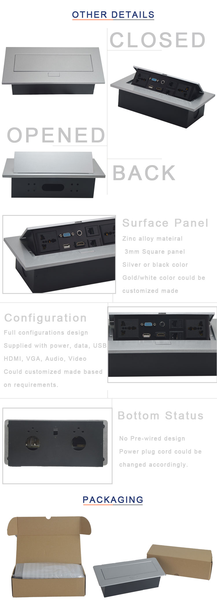 conference table no cable design connection pop up socket box