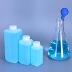 HDPE Square Plastic Lab Bottles Biochemistry Medical Custom Label Printing