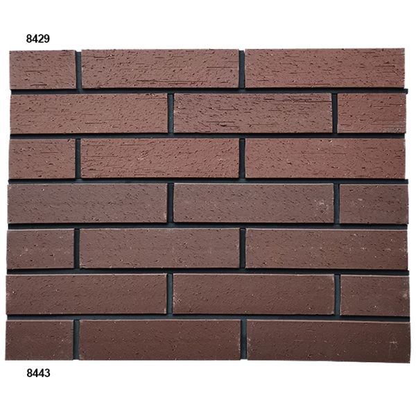 Modern Design Mixed Gradient Colors Thin Clay Brick Veneer Facade Building Exterior Wall Clinker Tile