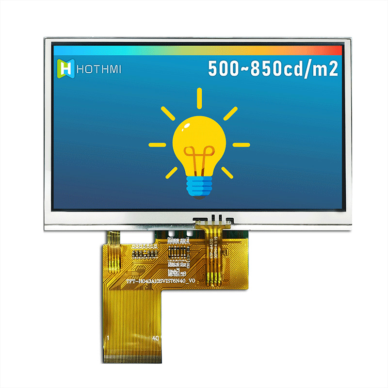 3.3V Resistive LCD 4.3 Inch , 800x480 LCD TFT 4.3 Inch TFT-H043A10SVIST5R40