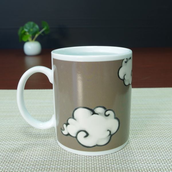 300Ml temperature sensitive color change ceramic mug / personalised heat sensitive coffee mug