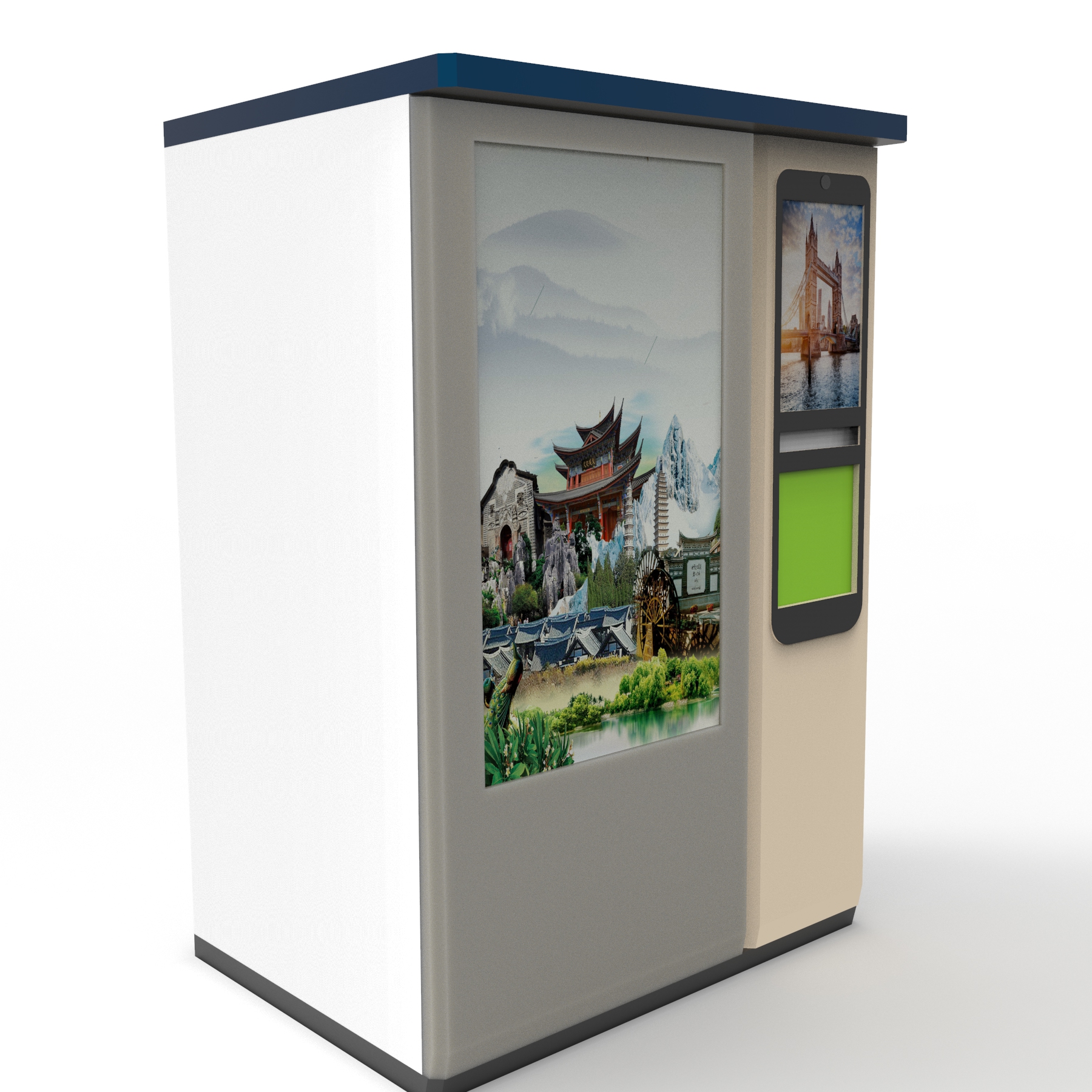 Outdoor Plastic Bottle Paid Recycling Machine Circle RVM 705