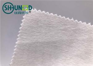 China White Polyester Tie Interlining Fabric For Silk Tie Shrink Resistant on sale