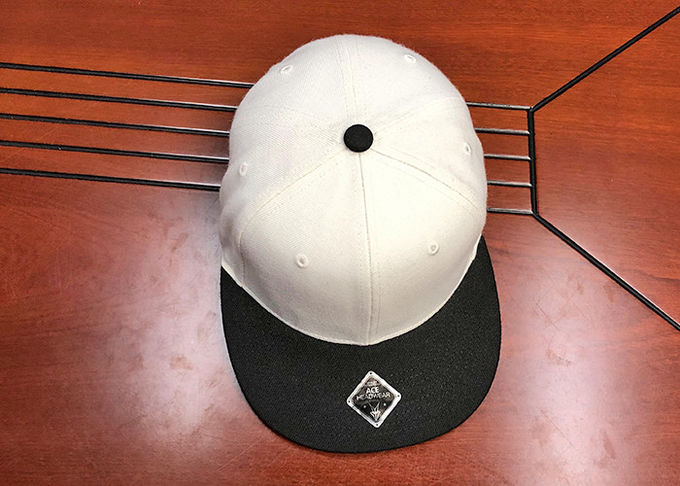 Unisex Wool Acrylic Snapback Flat Brim Cap Adjustable Plastic Back Closure