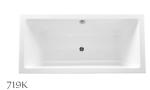 Clear Luxury Square Freestanding Bathtub Rectangular Corner Tub Pure Color