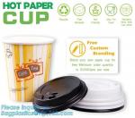 Biodegradable coffee paper cup with lid custom printed paper cup,3oz 5oz 6oz 8oz