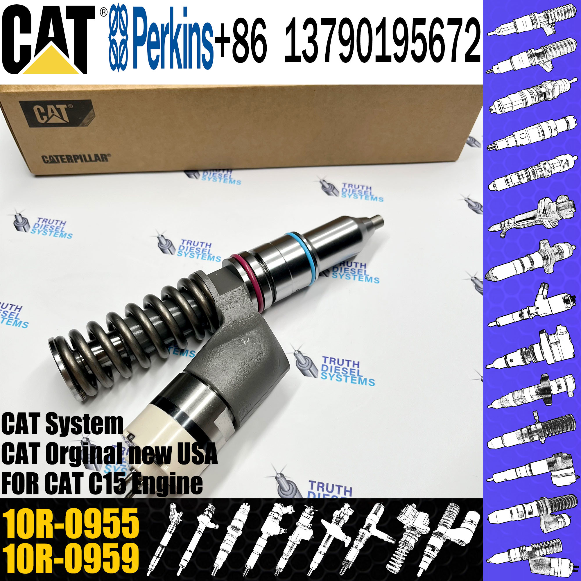 Common Rail Diesel Fuel Injector 356-1367 239-4909 191-3003 280-0574 359-7434 1OR-0955