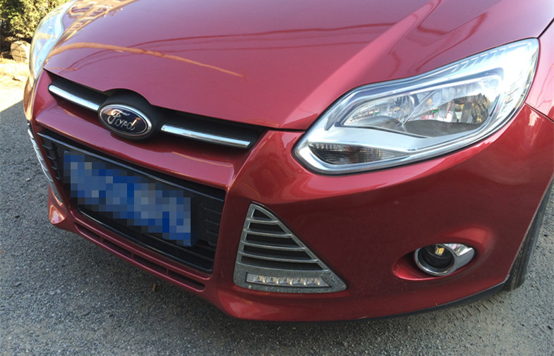 ALL Chromed Daytime Led Running Lights For FORD FOCUS 2012 2013 2014 DRL