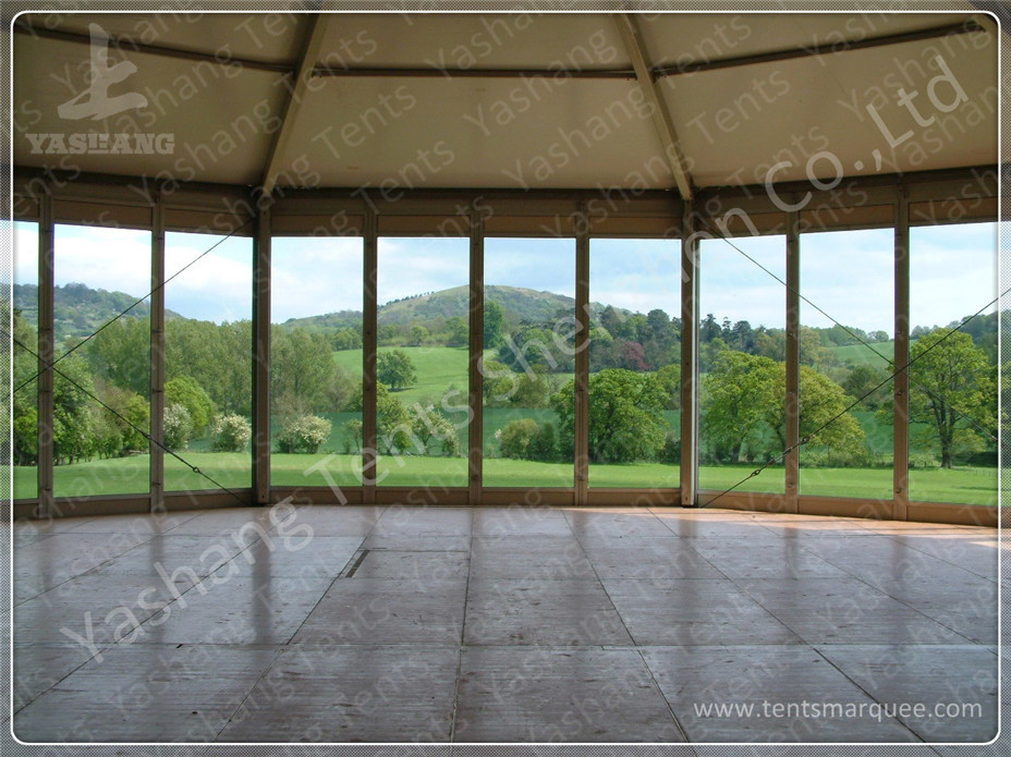 Polygonal Conic Roof white Gazebo Tent Canopy Customized ISO CE Certification