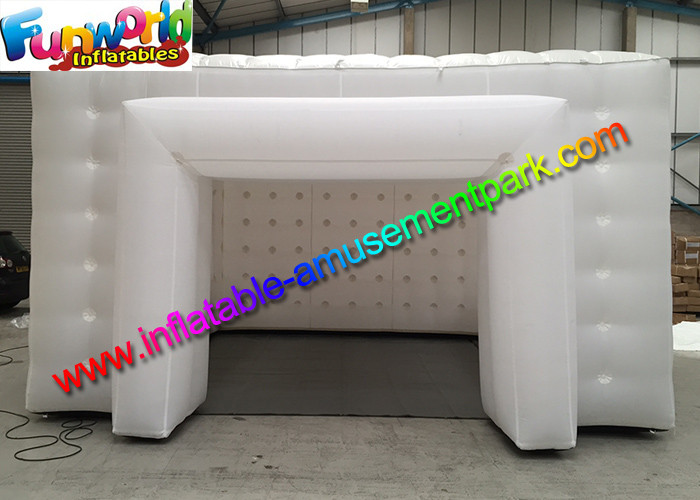 Clear White Color Cube Outdoor Inflatable Tent With CE / UL Blower