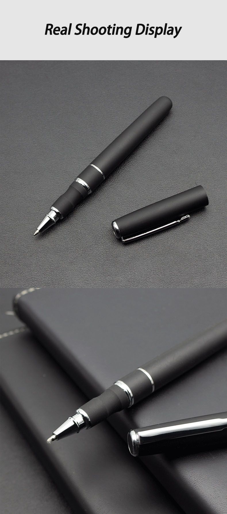 Black Business Roller Ball Pen 0.5mm Neutral Pen Metal Signature Pen