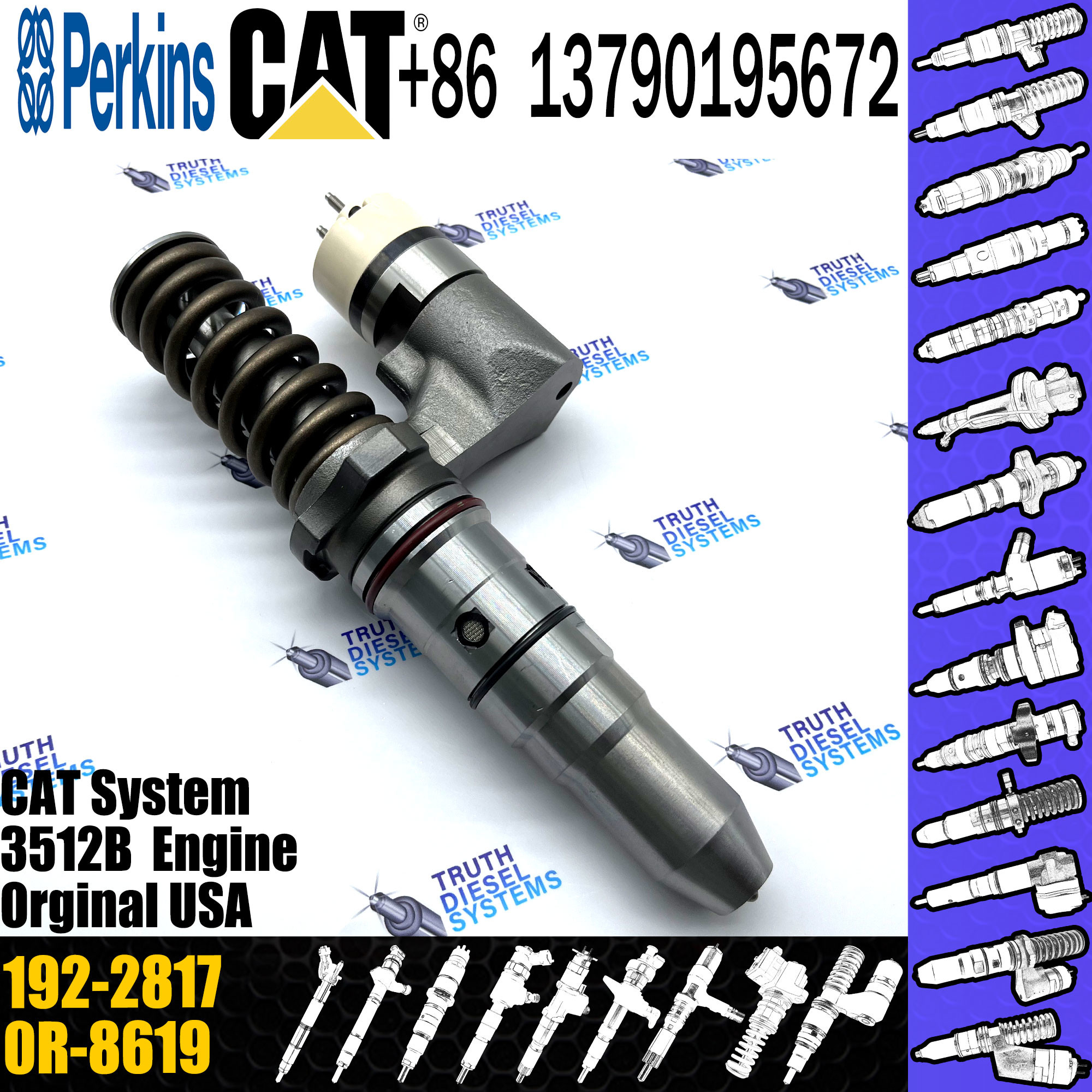 Diesel Engine Injector 392-0226 392-6214 20R-1262 192-2817 For Caterpillar 5130/5230 Common Rail