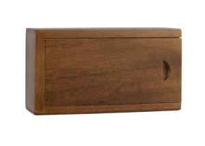 Quality Custom Logo Usb Packing Wooden Box With Sliding Lid Natural Color 8 * 5 * 2.5cm for sale