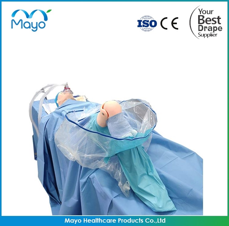 FDA Approved Disposable Sterile Surgical Knee Arthroscopy Drape with Fluid Collection