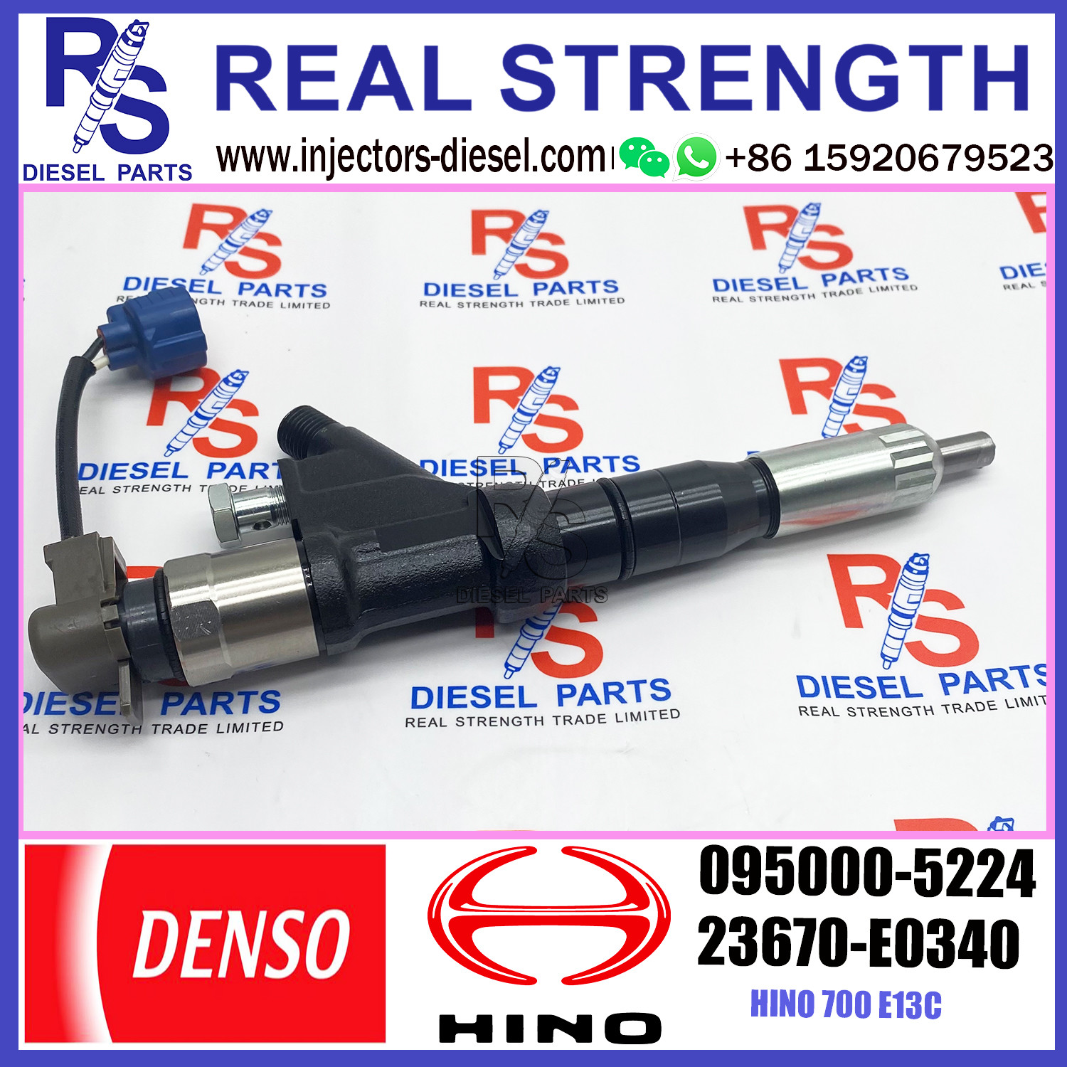 Diesel Hino 700 Series E13C Engine Fuel Injector Replacement Parts 095000-5223 23670-E0340