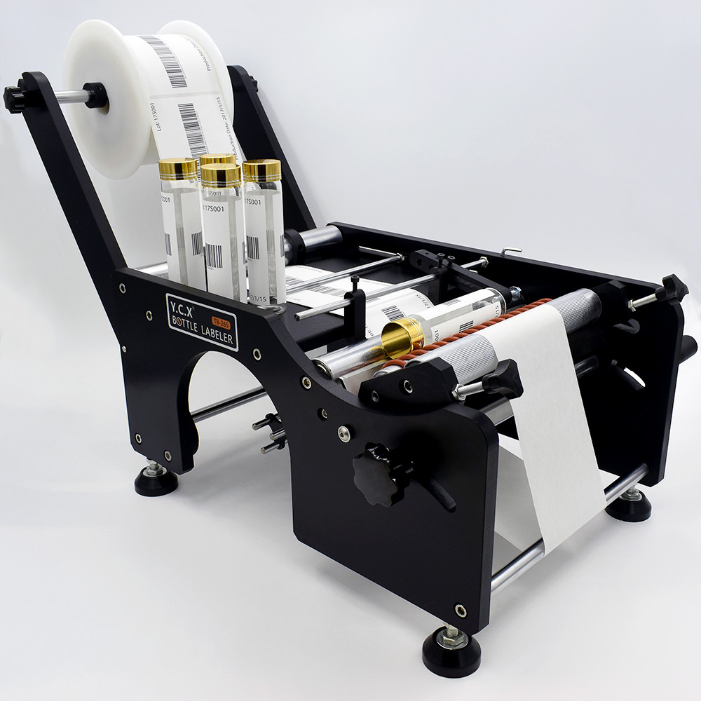 Small manual Juice bottle labeler chemical bottle labeling machine TB-26S