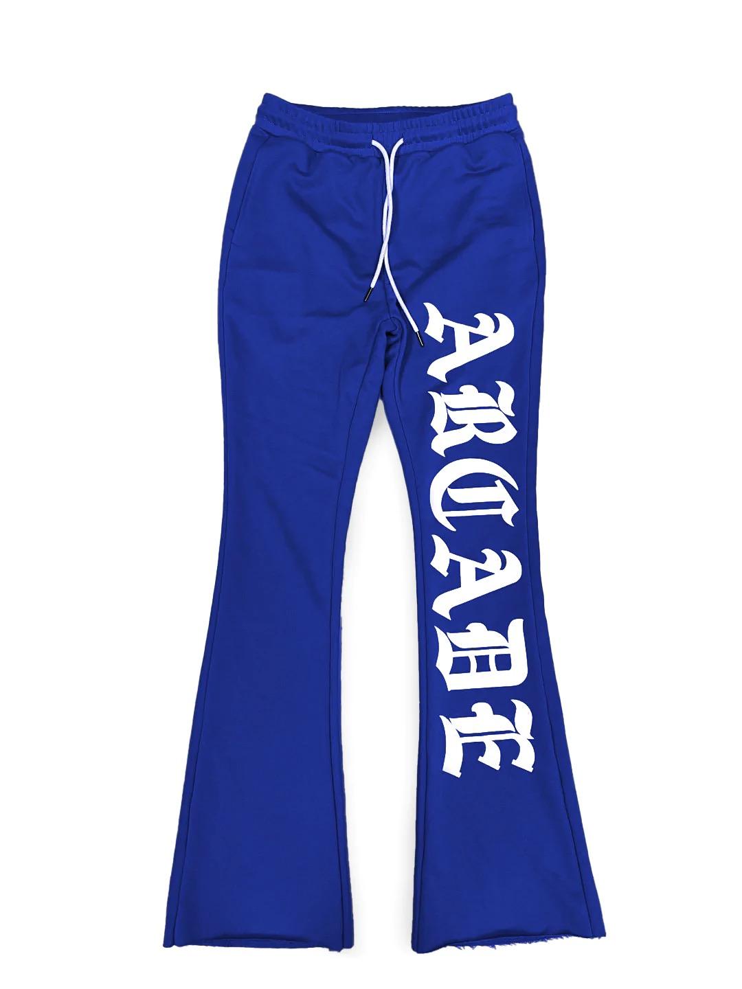 Men's 3D Puff Print Custom Sweatpants Flared Sweat Pants with 400 Grams Fabric Weight
