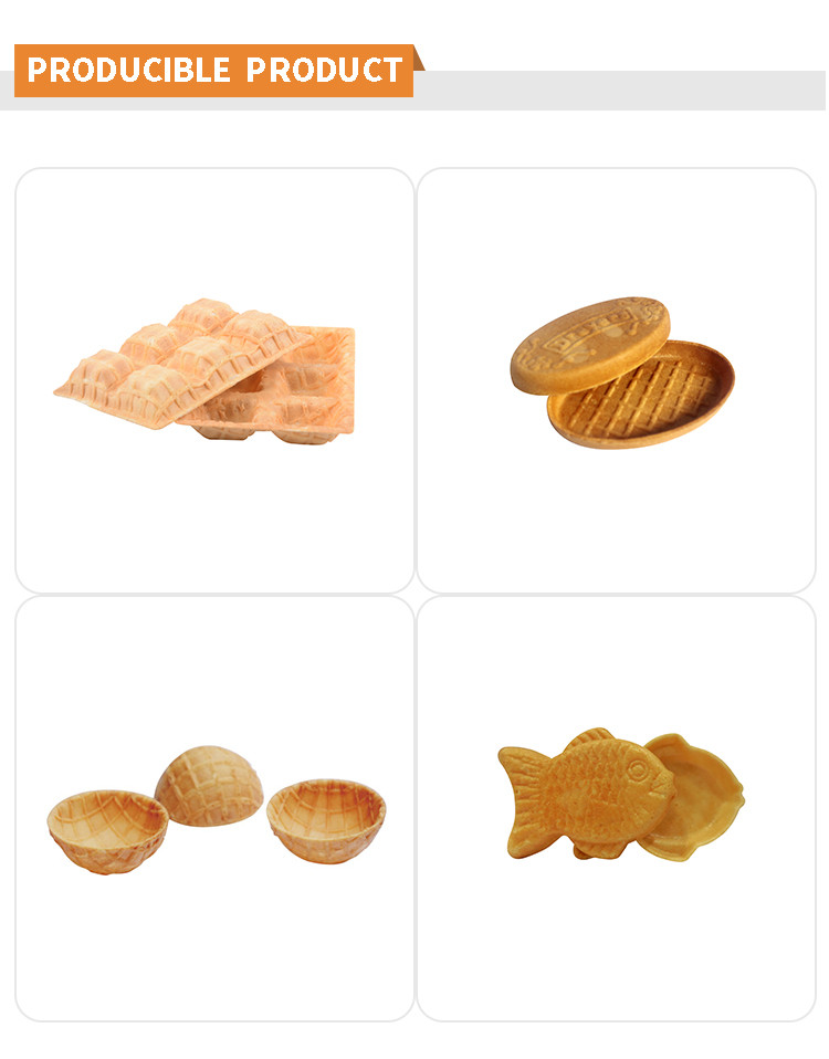 PLC Automatic Waffle Cone Production Line Waffle Biscuit Making Machine