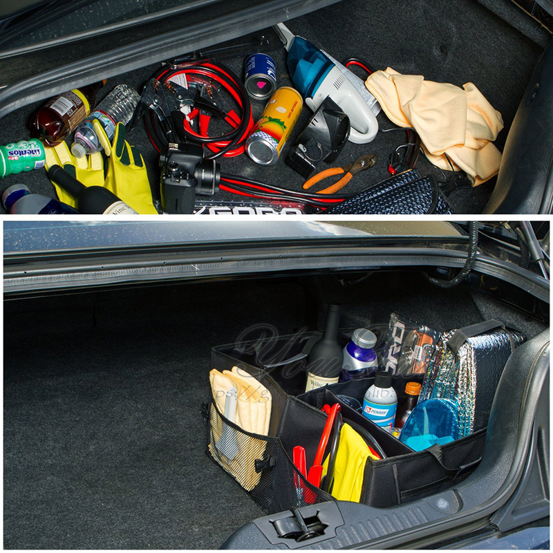 Foldable Car Trunk Storage Containers 21*15*10 Inch With Strong Handles