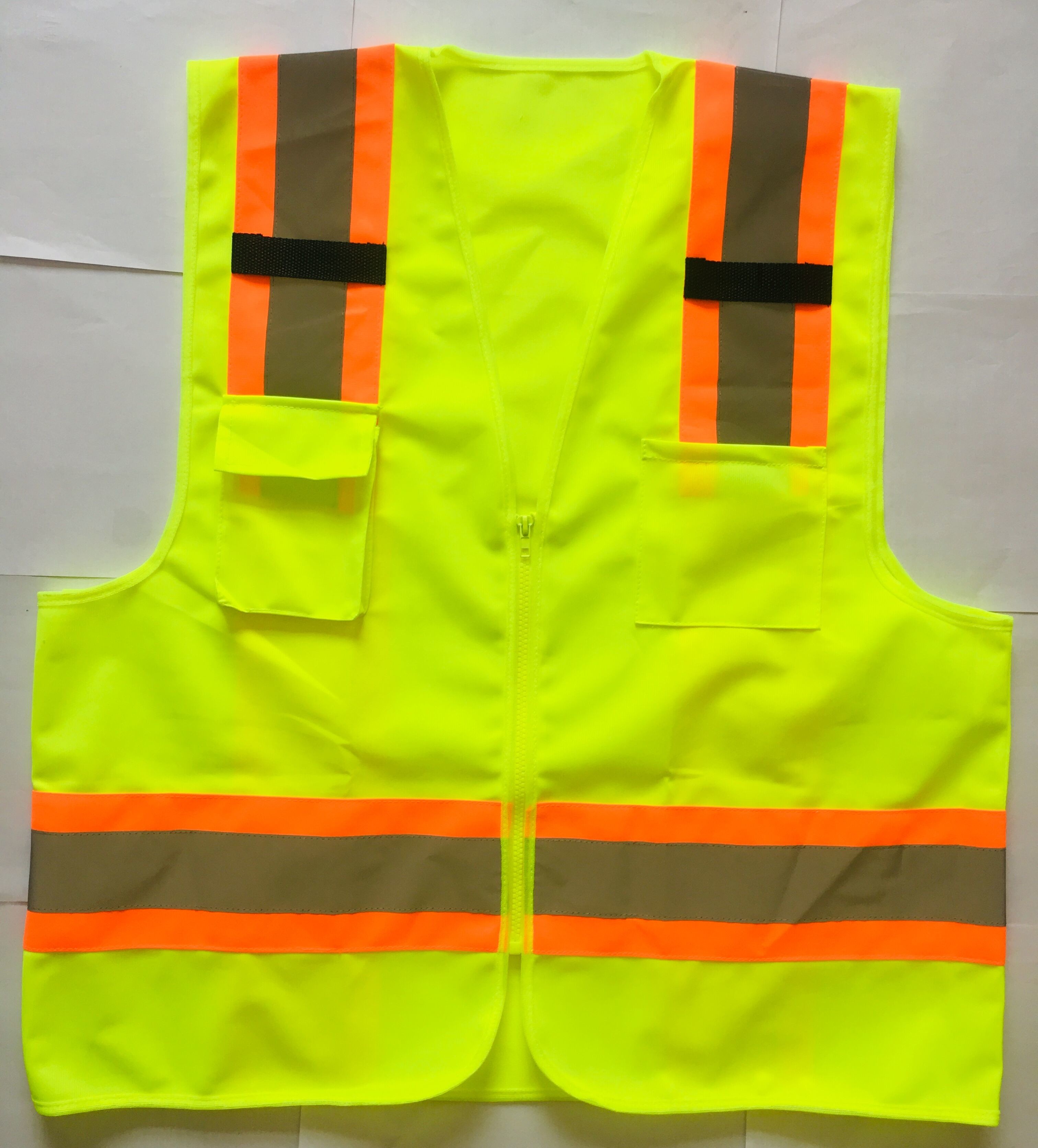 120 Grams Reflective Safety Vest Highway High Visibility Vest With Pockets