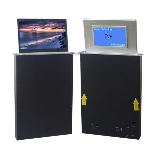 Professional Conference Motorized Pop up Monitor Hidden Desk Lcd Monitor Lift Mechanism