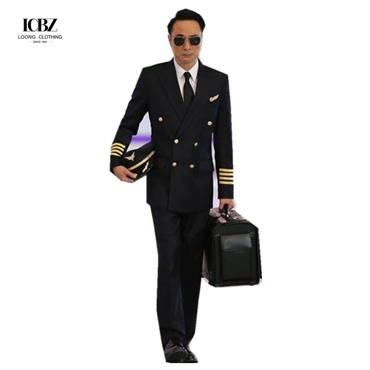 Uniform Type STEWARDESS Double-Breasted Jacket Pants for Pilots and Air Hostesses