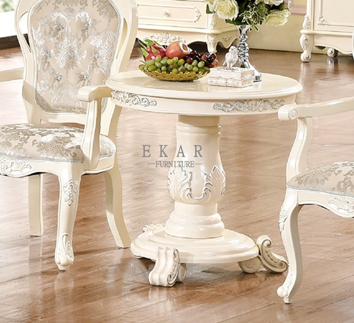 french style wooden carved luxury end side table
