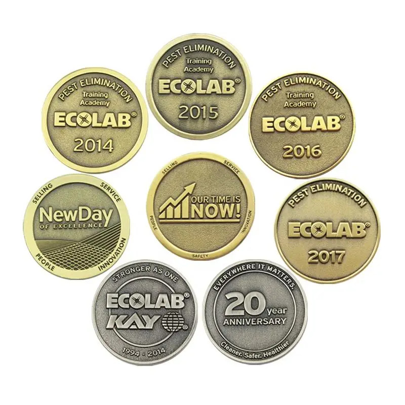 3d Double-side Gold Commemorative Souvenir Coins Custom Challenge Coin