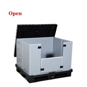 Quality Large Collapsible Plastic Pallet Boxes For Warehouse Logistics Use for sale