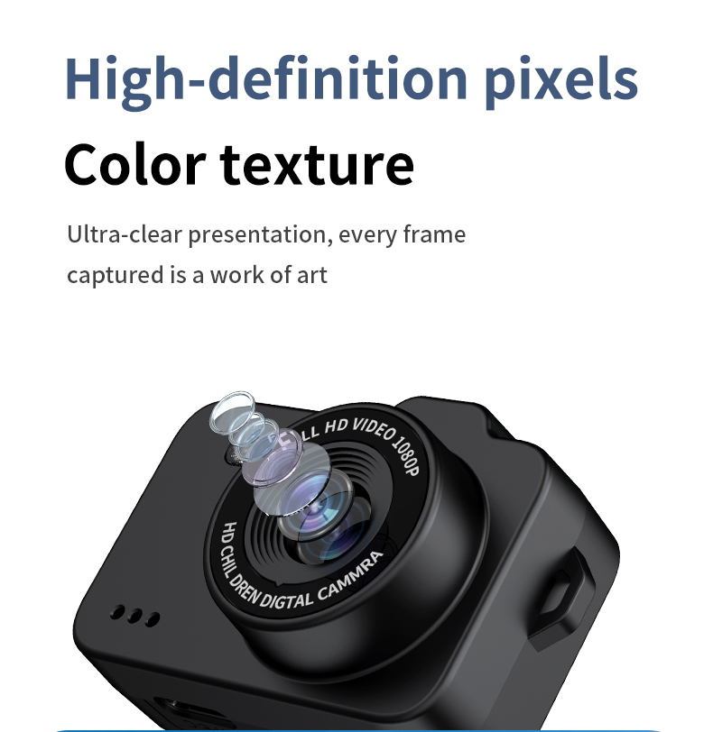 Mini Keychain Camera With Screen HD 1080P Portable Retro Kids Cam Ultra Compact Pocket DV Video Recorder