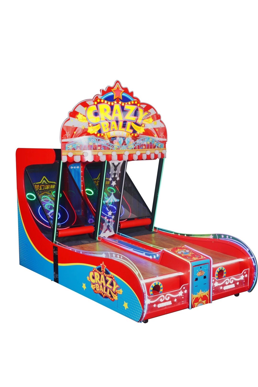 Crazy bowling Arcade games ticket redemption skill game machine