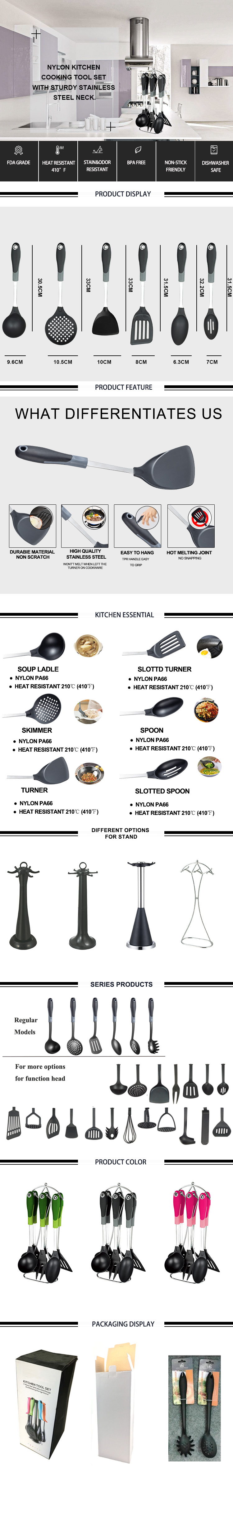 Flexible Kitchen Utensils Set for Any Color Kitchen and Design Heat Resistant Utensils