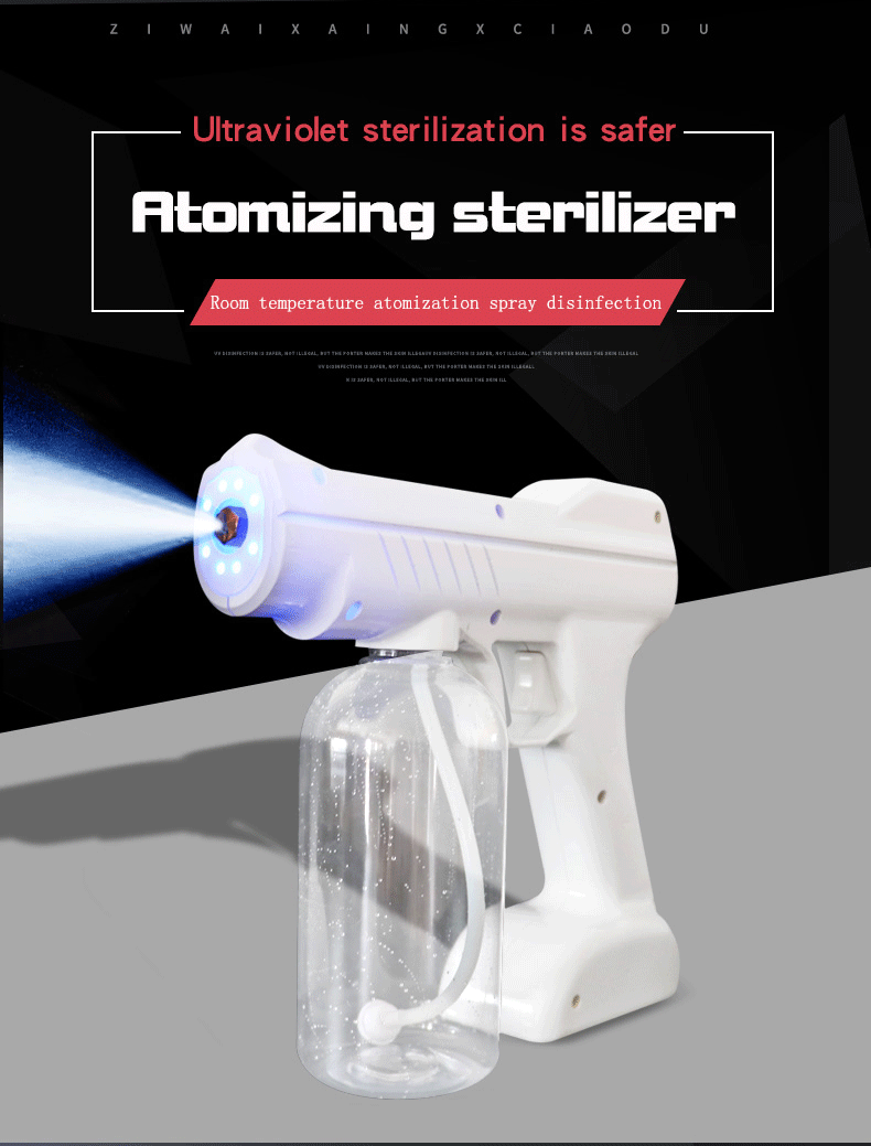 DS350 Cordless Rechargeable 800ml home uv ultraviolet atomization fogging machine sprayer gun for house garden