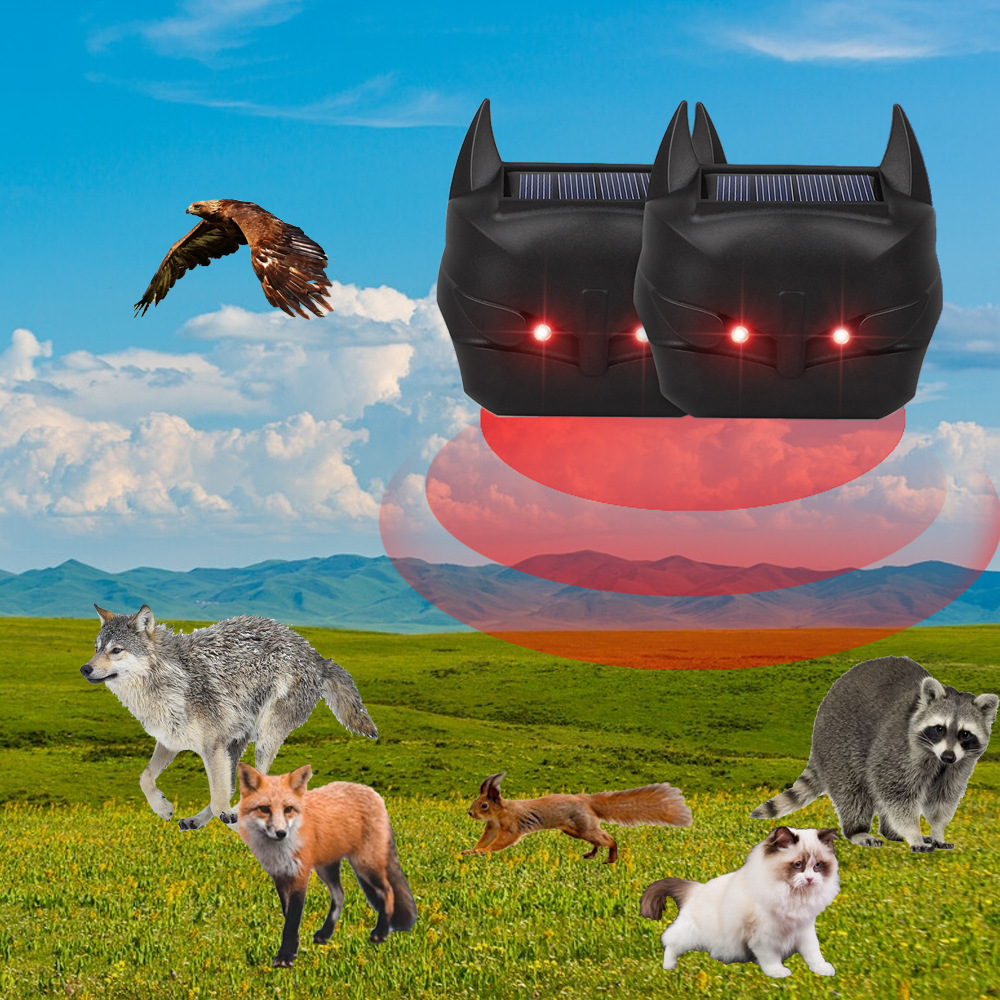 Red LED Lights Solar Animal Deterrent Keep Your Property Safe from Predators 480 Hours