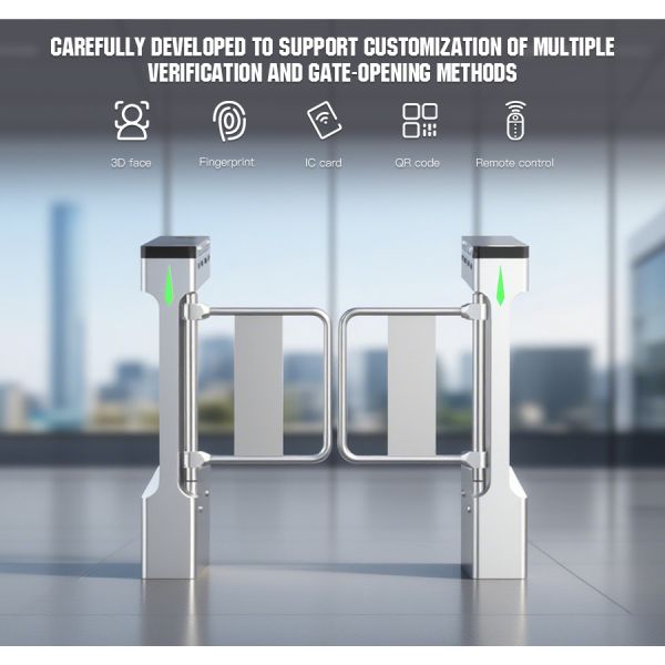 HCW Swing Turnstile Gate Smart Biometric Access Control With Face Recognition