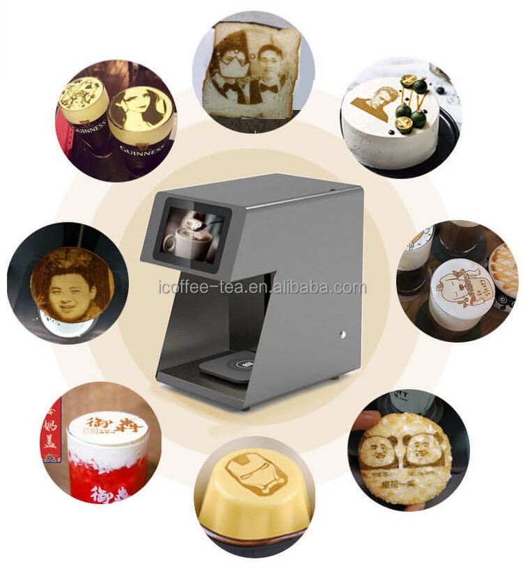 Full Touch Screen Operation Coffee Printing Machine Cookie Printer 220VAC